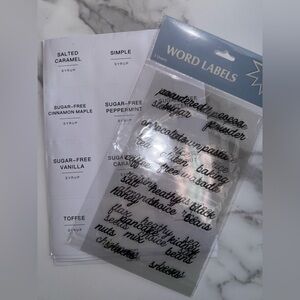 Word Labels for Kitchen